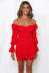 Long-sleeved ruched tie wrap hip skirt - ROUTINE FASHION